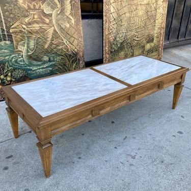 Give You a Break | Mid-century Regency Style Coffee Table with Marble Top
