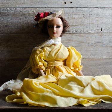 Vintage All American Handmade Doll French Boudoir Doll w/ Hat Dress 