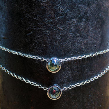 Natural Rose-cut Diamond Slide Necklace 