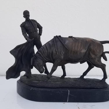 1970&#39;s Vintage Spanish Bullfighter  Matador Art Bronze Sculpture . 
