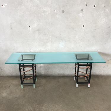 Vintage Post Modern Low Console Table by James Rosen