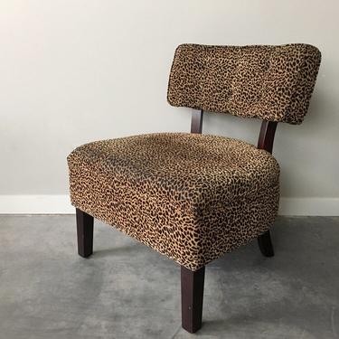leopard print slipper chair.