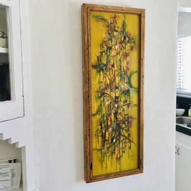 MID CENTURY MODERN Abstract Painting on Canvas #LosAngeles 