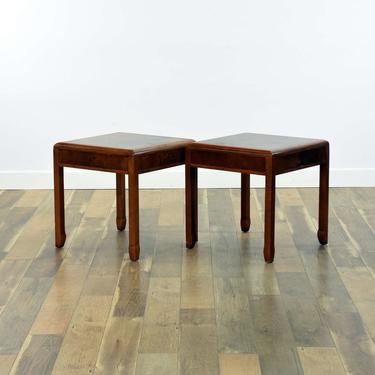 Pair Of Art Deco End Tables W Spade Legs