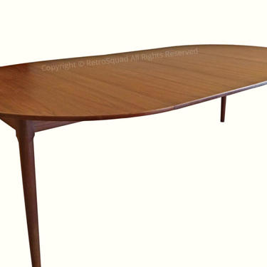 Danish Modern Teak Dining Table Attributed to Arne Vodder for Sibast of Denmark + Custom Table Pads, MCM Eames Call Chris 571 330 0810 