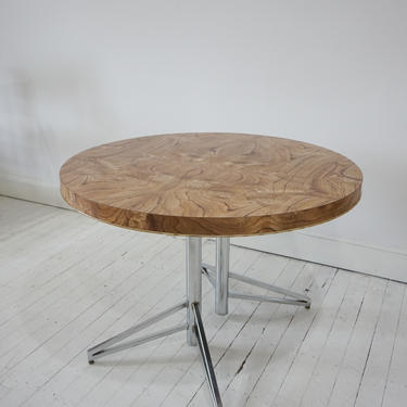 vintage burl laminate extendable dining table