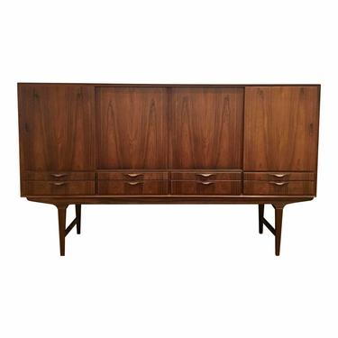 Vintage Mid-Century Danish Modern Rosewood Console/Credenza on Stand