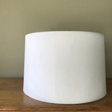 White Barrel Lamp Shade 