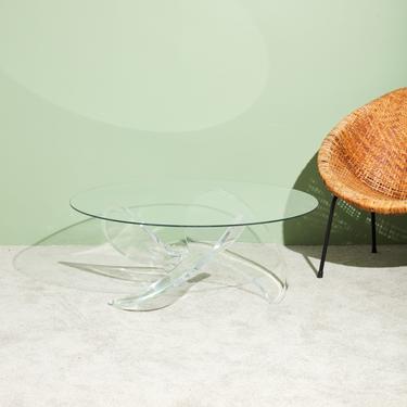 Lucite Propeller Coffee Table