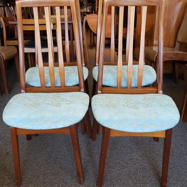 Item #MA63 Set of Four Mid Century Teak &amp; Upholstered Dining Chairs c.1960