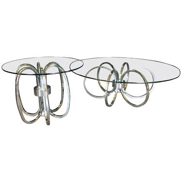 Gorgeous Milo Baughman Style Cocktail and End Table Set