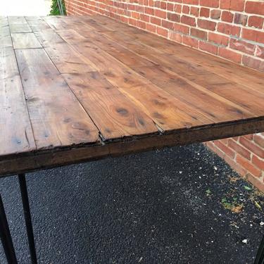 Cedar Reclaimed Dining Table With Black Hairpin legs, HandmadeFREE SHIPPING !! JUNE!! 