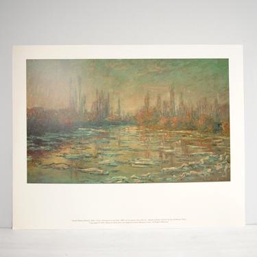 Print of Claude Monet's Painting "Floating Ice on the Seine", Impressionist Art Print 