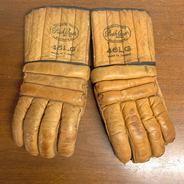 Vintage Bacharach Rasin Lacrosse Gloves Peck Auer 46 LG 