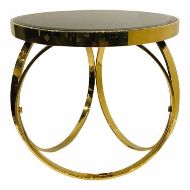 Cyan Design Modern Black and Gold Put a Ring on It Side Table