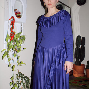 Violet Ruffle Swing Dress 