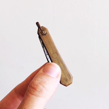 Vintage Brass Pocket Knife Pendant 