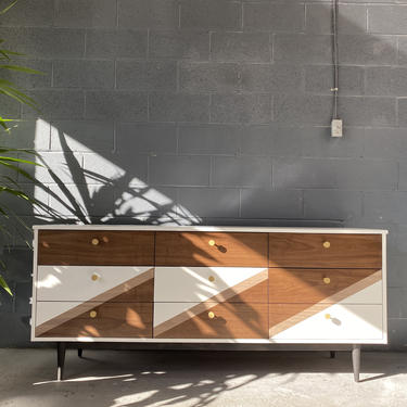 Mid Century Triple Dresser 0738 —  Available for Purchase 