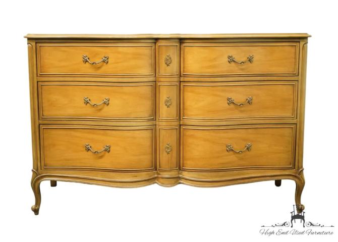 DREXEL FURNITURE Touraine Collection French Provincial 54&amp;quot; Double Dresser w. Hidden Drawer 1979-1 by HighEndUsedFurniture