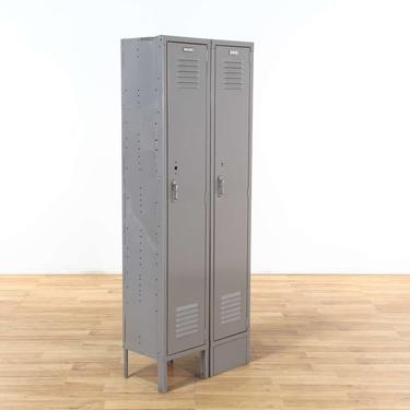 Gray Metal Lockers 2 Doors Storage