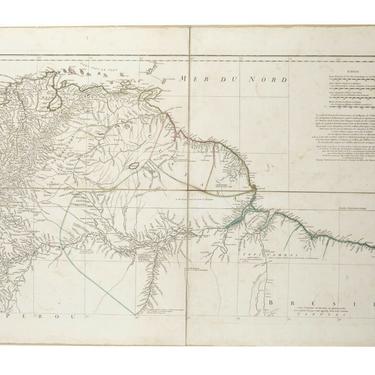 Large Antique French 1748 D'anville Map of South America in a set of 3
