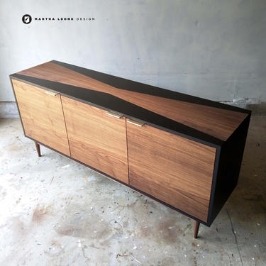 New Hand-Crafted Walnut Credenza MLD719 — Ready to Ship 