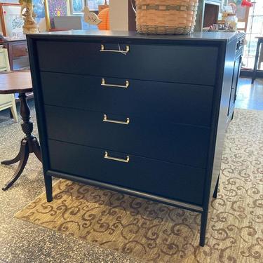 Black painted mid century chest of drawers. 38” x 19” x 39.5”