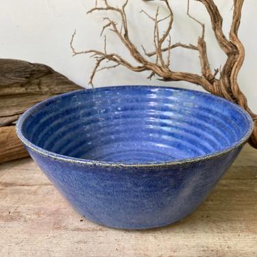 Vintage Pigeon Forge Pottery Blue Bowl, Signed D. Ferguson, Cobalt Blue Small Serving Bowl, Gift 