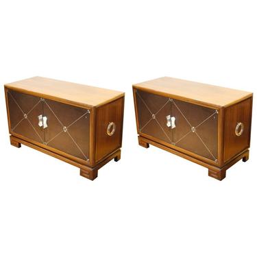 Grosfeld House Art Deco Mahogany Low Cabinets or Nightstands
