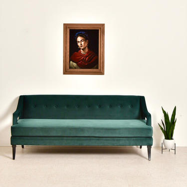 Rowena Dark Green Regency Sofa