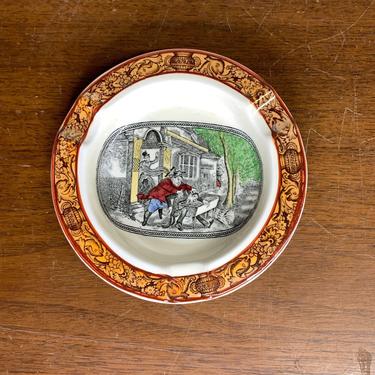 Antique Adams China The Pickwick Papers Ashtray Old Weller in the Horse Trough 