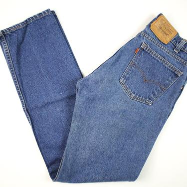 90s Levi's Orange Tab 505 Jeans Size 32x33 Medium Wash Denim - Vintage Levi's 505 Jeans 32 Waist 