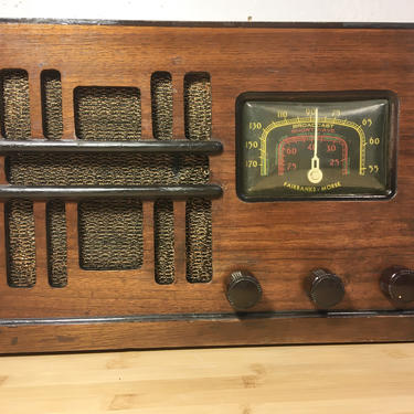 1937 Fairbanks-Morse AM/Police Shortwave Radio, Art Deco, Elec Restored 5BT2 