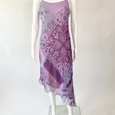 Lilac Asymmetrical Handkerchief Dress