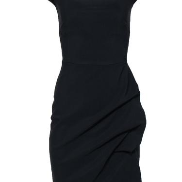Chiara Boni - Black Cowl Neck Cutout Sheath Dress w/ Ruching Sz 4