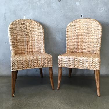Pair of Vintage Rattan Chairs