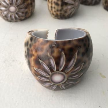 Sea Shell Napkin Rings Tiger Cowrie Shell 