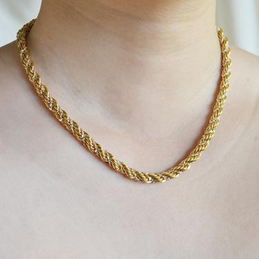 gold/silver twisted rope chain necklace, gold silver twist rope necklace, twisted rope chain, twisted rope necklace, gold rope necklace 