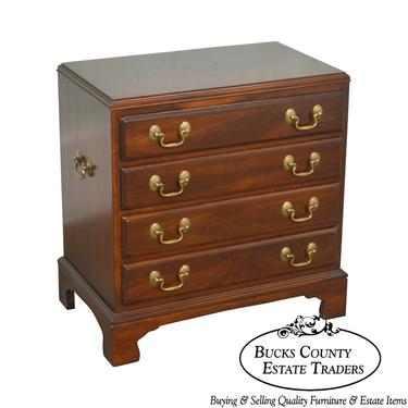 Ethan Allen Georgian Court Collection Small Chippendale Style Accent Silver Chest 
