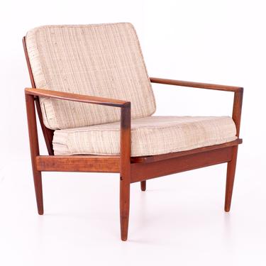 Kai Kristiansen Style Mid Century Danish Teak Easy Lounge Chair Designed by John Bone - mcm 