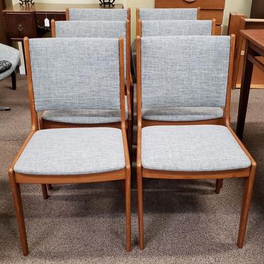 Item #W66 Set of Six Vintage Dining Chairs c.1960