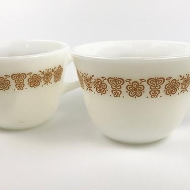 Pair Pyrex Tea Cups- Vintage Housewares 