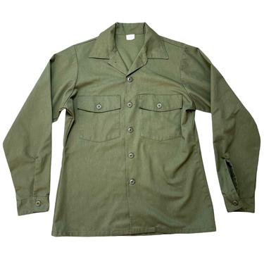 Vintage OG-507 US Army Utility Shirt ~ size M ~ Military Uniform ~ OD ~ Post Vietnam War ~ 
