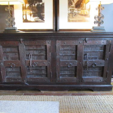LARGE CREDENZA MADE FROM RECLAIMED ANTIQUE DOORS FROM INDIA