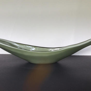 Handblown Art Glass Narrow Bowl 