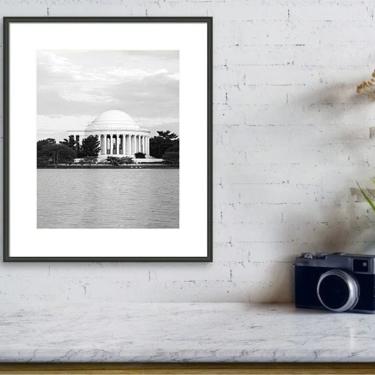 Jefferson Memorial Print, Black White Washington DC Photography, Washington DC Print, Black White Jefferson Memorial, Travel Photography Art 