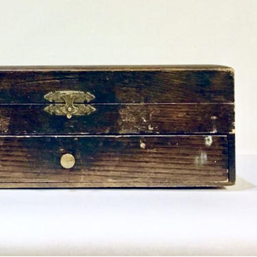 Vintage Wooden Jewelry Box | Keepsake Box | Small Dresser Top Jewelry Box | Rustic Wood Box | Vintage Wooden Storage 