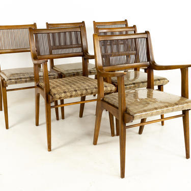 John Van Koert for Drexel Mid Century Profile Dining Chairs - Set of 6 - mcm 
