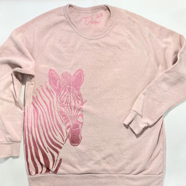 Block-Print Zebra Classic Sweatshirt