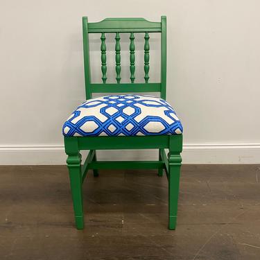 AVAILABLE: Green Lacquered Desk Chair 